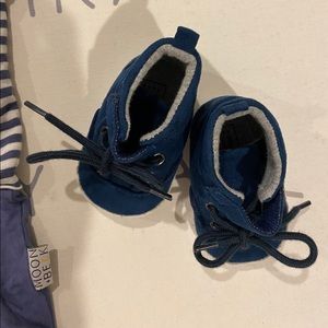 Blue Tie newborn Sneakers